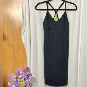Athleta Black Shorebreak Racerback Athletic Swim Dress Size Small